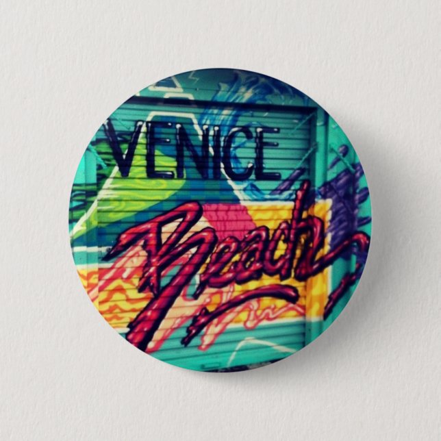VENICE BEACH 2 INCH ROUND BUTTON (Front)