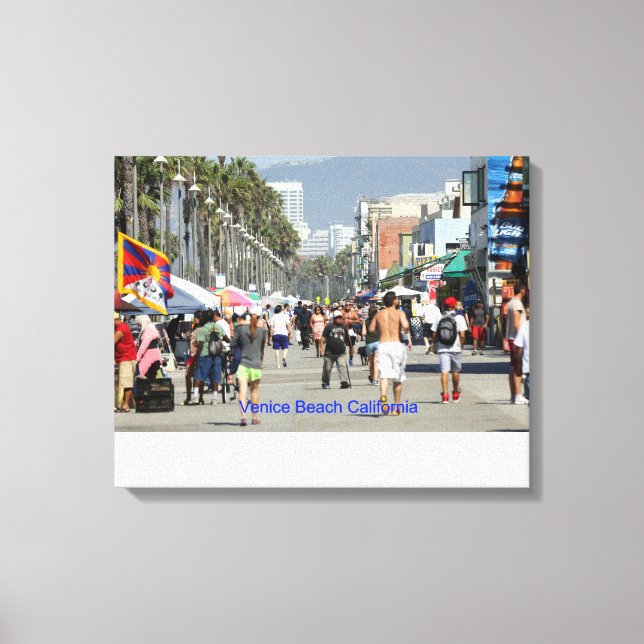 Venice Beach Boardwalk Canvas Print (Front)