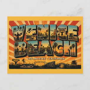 Venice Beach California Muscle Beach Skate Park  Postcard