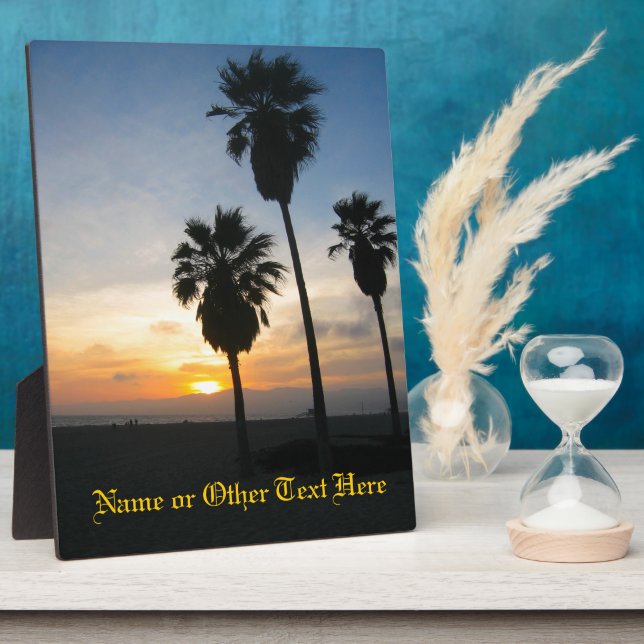 Venice Beach California Sunset Plaque (Side)