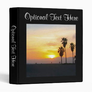 Venice Beach California Sunset Souvenir Binder
