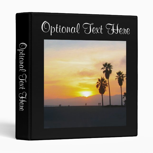 Venice Beach California Sunset Souvenir Binder (Front/Spine)