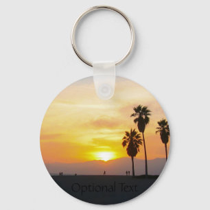 Venice Beach California Sunset Souvenir Keychain