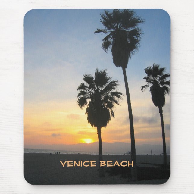 Venice Beach California Sunset Souvenir Mouse Pad (Front)