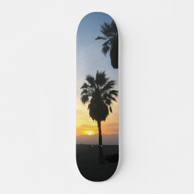 Venice Beach California Sunset Souvenir Skateboard (Front)