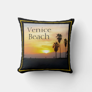 Venice Beach California Sunset Souvenir Throw Pill Pillow