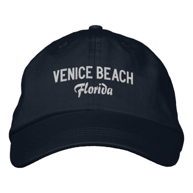 Venice Beach Floride Casquette de baseball brodé (Devant)