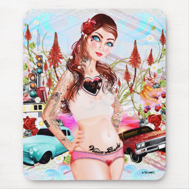 "Venice Beach Girl" Mousepad (Front)