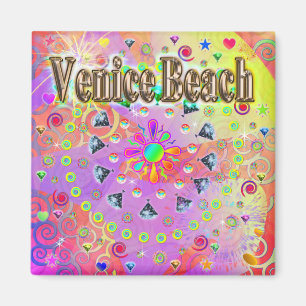Venice Beach Lucky Golden Magnet