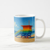 Venice Beach Rainbow Lifeguard Stand