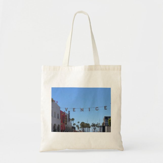 Venice Beach Sign image on Tote Bag (Front)
