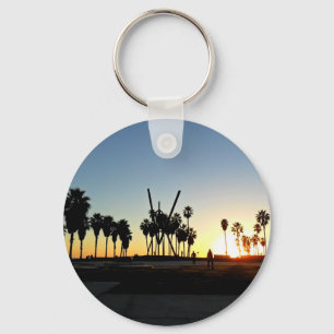 Venice Beach Sunset Keychain