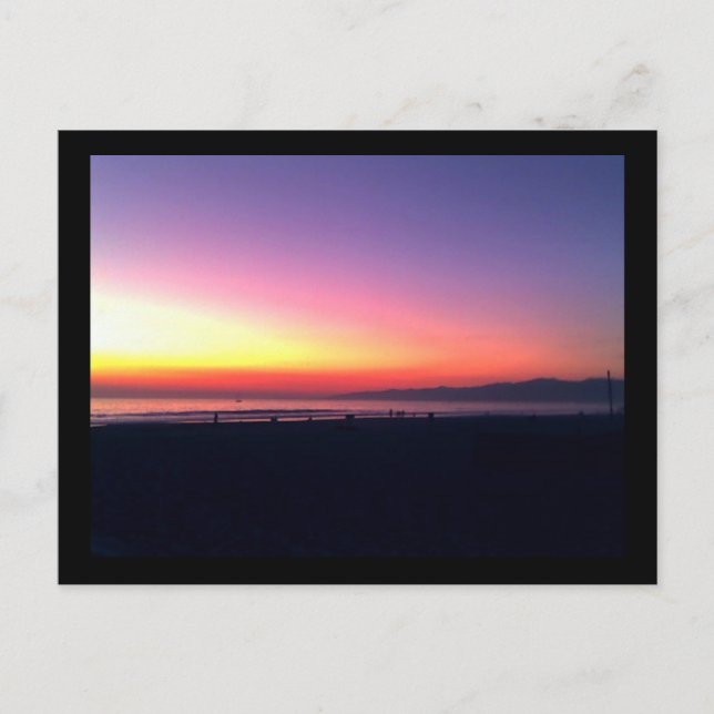 Venice Beach Sunset Postcard (Front)
