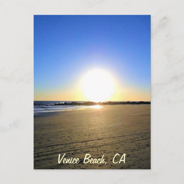 Venice Beach Sunset Postcard (Front)