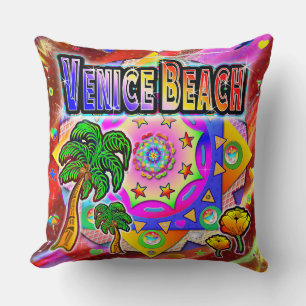 Venice Beach Tropical Friends Pillow