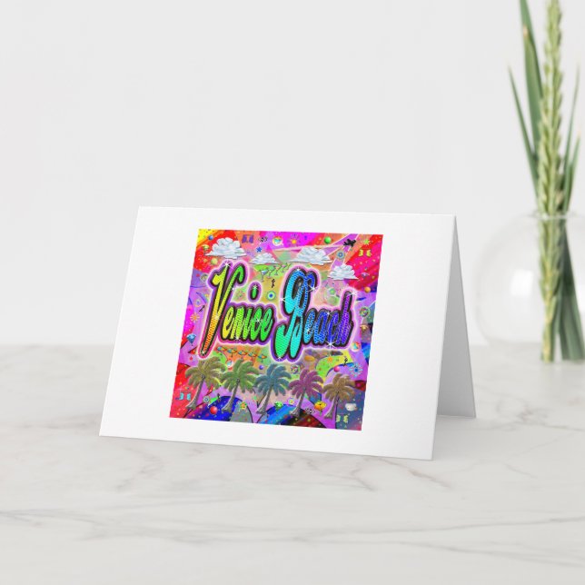 Venice Beach Vista Express Greeting Card (Front)