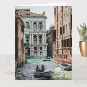 Venice Boat Canal Card