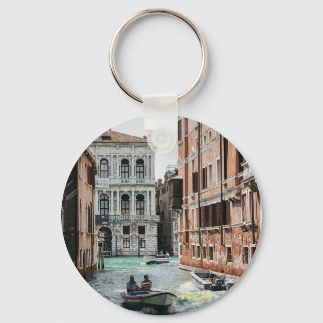 Venice Boat Canal  Keychain (Front)
