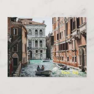 Venice Boat Canal  Postcard
