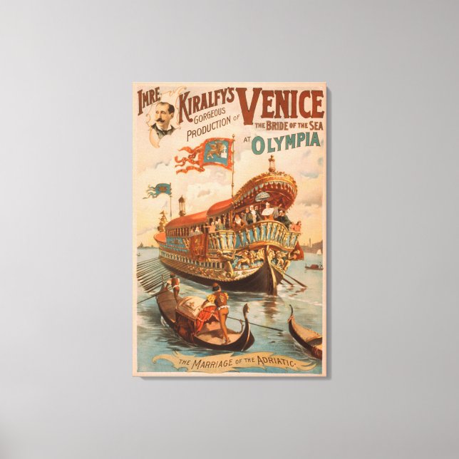 Venice, Bride of the Sea at Olympia Gondolas Canvas Print (Front)