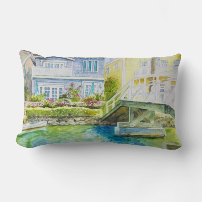 Venice Bridge Lumbar Pillow (Front)