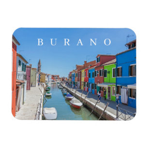 Venice Burano canal view fridge magnet