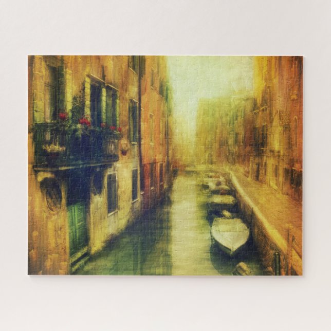 Venice Canal Balcony Painting Jigsaw Puzzle (Horizontal)