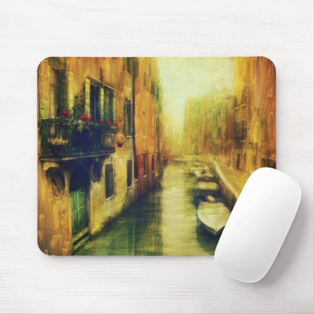 Venice Canal Balcony Painting Mouse Pad (With Mouse)