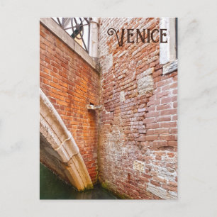 Venice Canal Brick Wall Architecture Postcard
