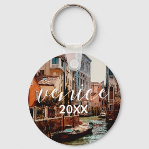 Venice Canal Gondolas in Italy Photograph   Keychain