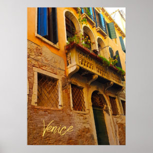 Venice Canal Living Italian Building Poster