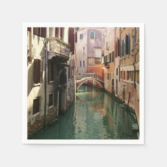Venice Canal Napkin (Front)