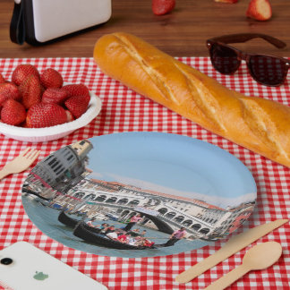 Venice Canal Paper Plate