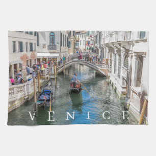 Venice canal tea towel