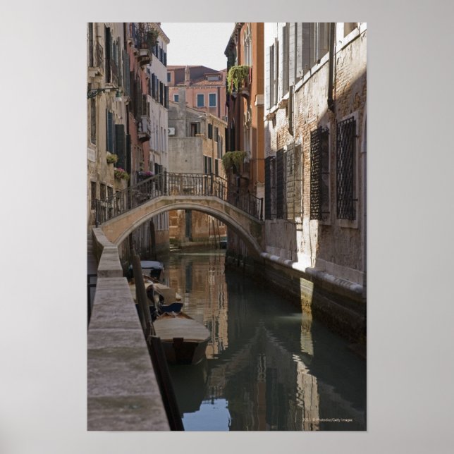 Venice Canals and Stone bridge Poster (Front)