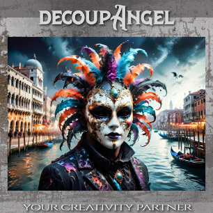 Venice Carnival - Decoupage - Tissue Paper