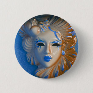 Venice Carnival Mask 2 Inch Round Button