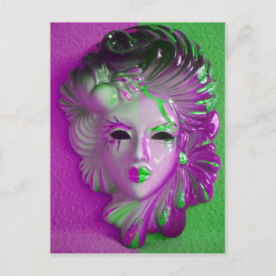 Venice Carnival Mask ELF Postcard
