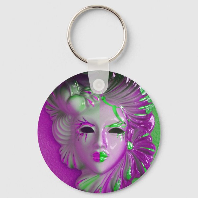 Venice Carnival Mask Keychain (Front)