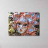 Venice carnival mask view canvas print