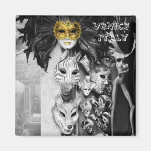 Venice, Carnival Masks - Italy (Fridge Magnet) Magnet