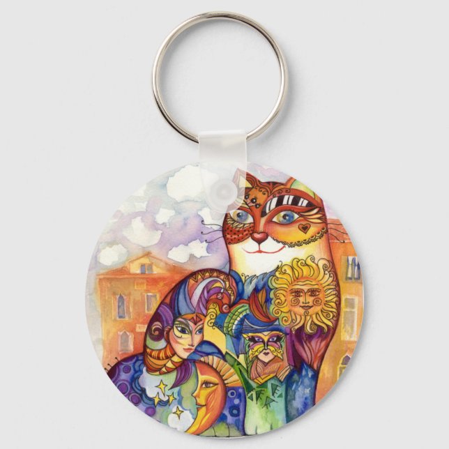 Venice cat keychain (Front)