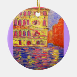 venice colourful palazzos ceramic ornament