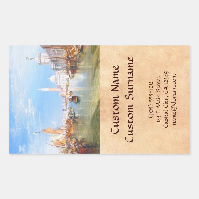 Venice, Dogano and Santa Maria della Salute art Sticker (Front)