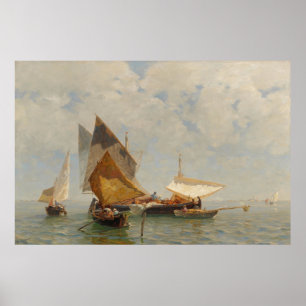 Venice, fisherboat in the lagoon (1889)  poster