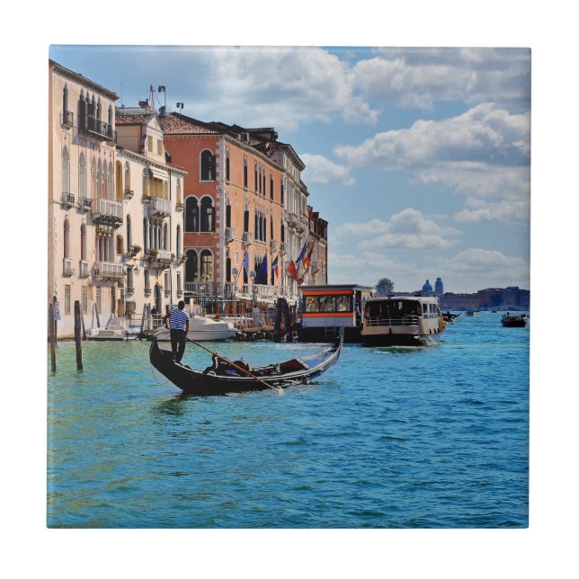Venice Gondolas Italy Europe Tile (Front)