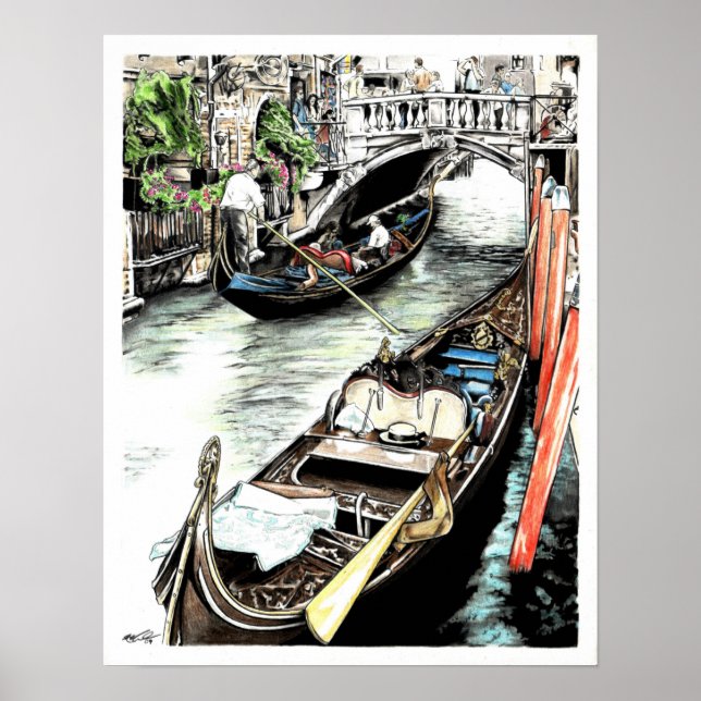 Venice Gondolas Poster (Front)