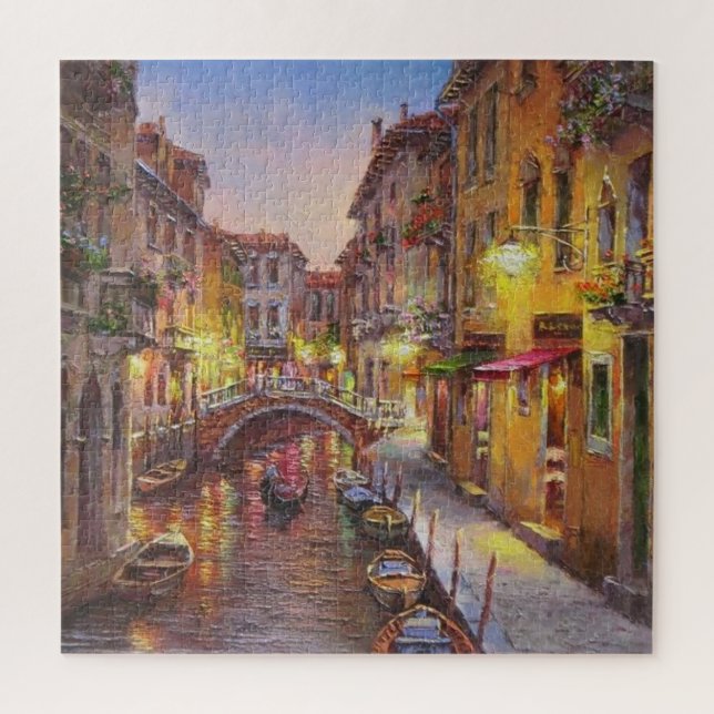 Venice, gondolier, gondola, Venetian style Kitchen Jigsaw Puzzle (Vertical)