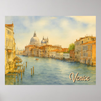 Venice Grand Canal Landscape Poster