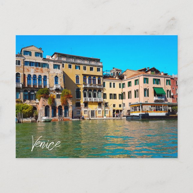 Venice Grand Canal Venetian Style Houses Postcard (Front)